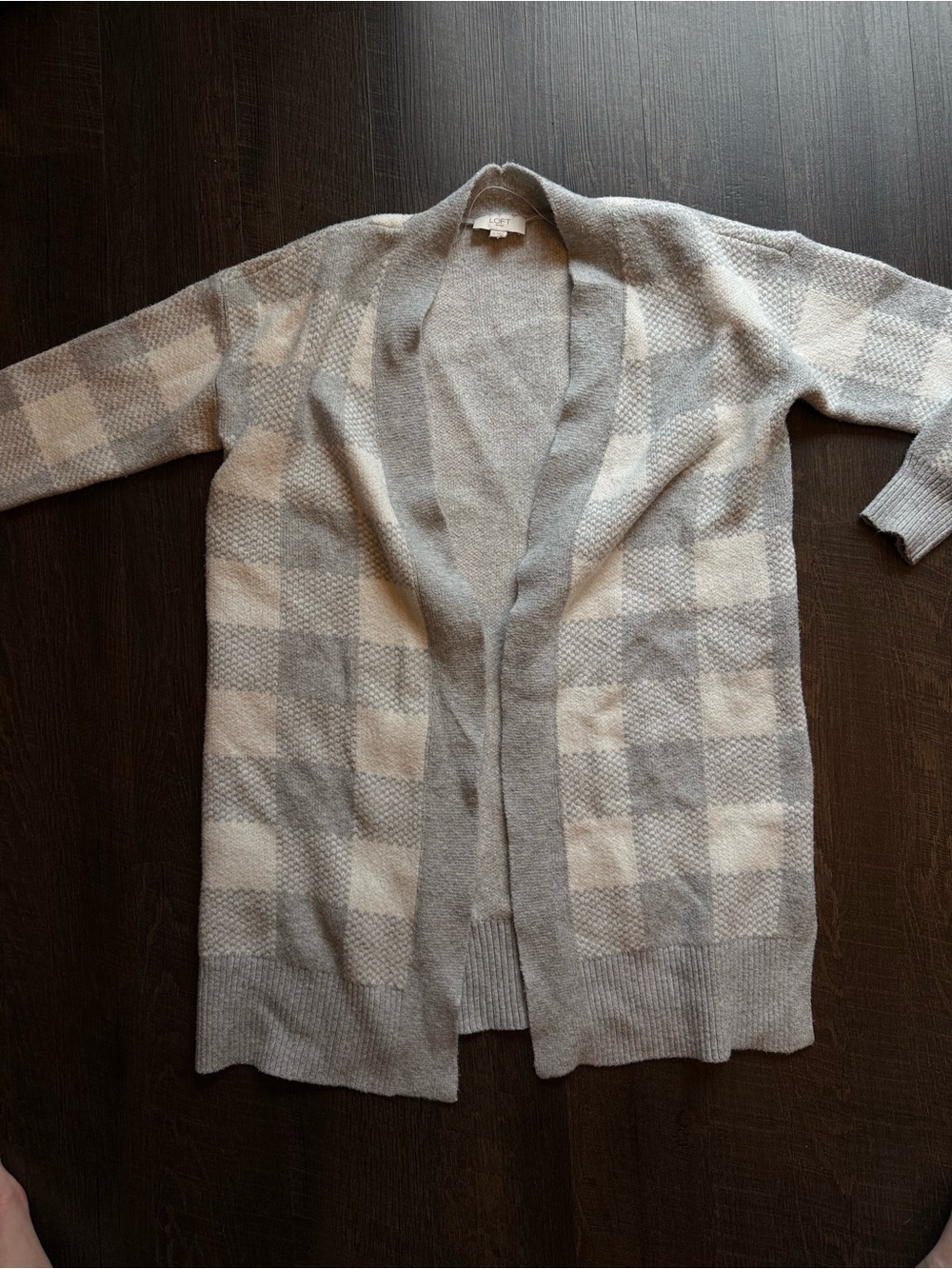 LOFT Outlet Light Gray Knit Sweater Top